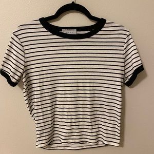 Black and White Striped Tee
